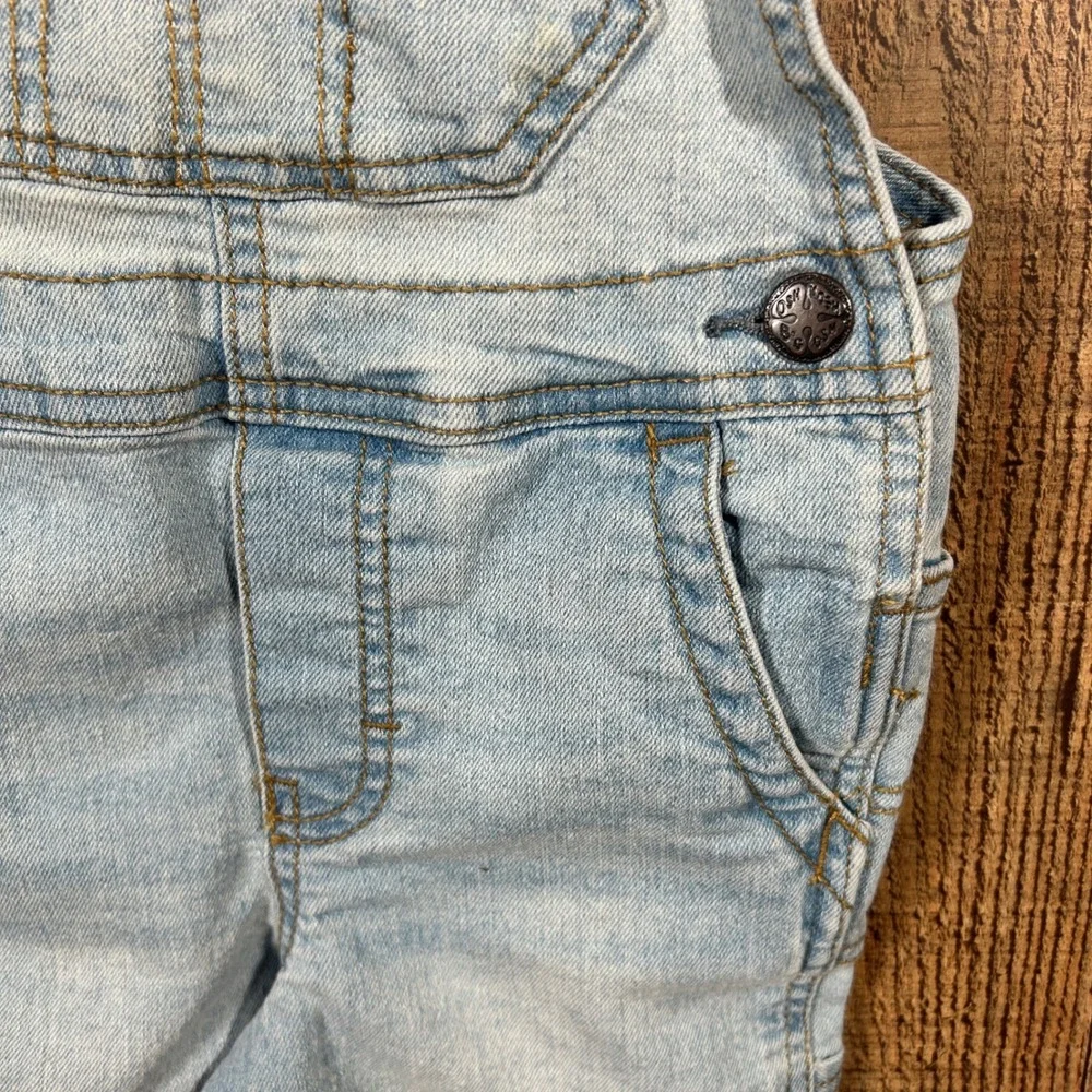 OshKosh B'gosh 2T Denim Overalls Light Wash Toddler Bib Carpenter Jeans